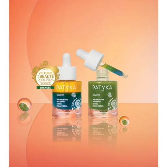 Patyka Glow sérum détox belle nuit bio 30 ml éclat peau fatiguée