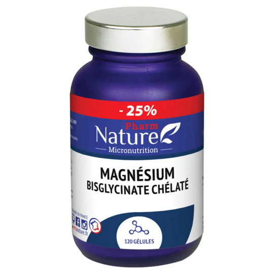 Pharm Nature Magnésium bisglycinate chélaté 120 gélules