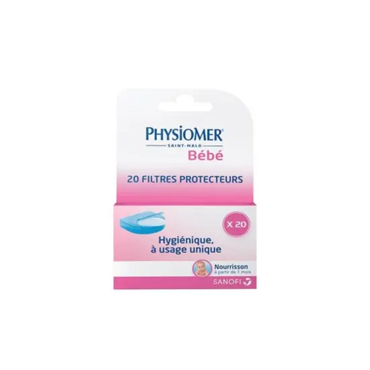 Physiomer Filtres Protecteurs 20 pièces – accessoires mouche-bébé