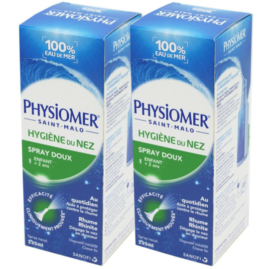 PHYSIOMER Spray Nasal Hygiène du Nez - Lot de 2 x 135 ml