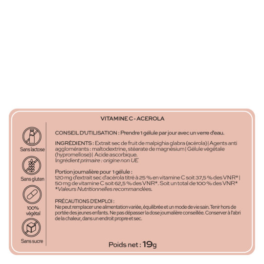 Phytalessence Vitamine C Acerola 60 gélules