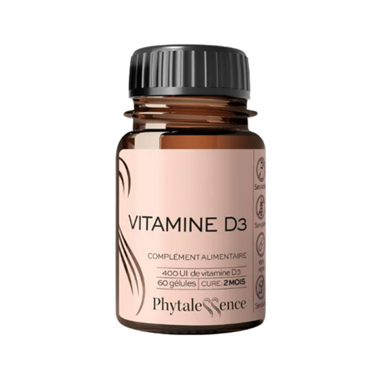 Phytalessence Vitamine D3 60 gélules complément os, immunité & vitalité