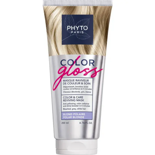 Phyto Color Gloss masque blond polaire 200 ml — soin repigmentant déjaunissant