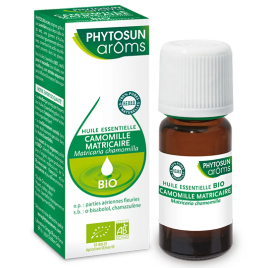 Phytosun Aroms huile essentielle camomille matricaire bio 5 ml – huile essentielle bio apaisante