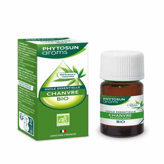 Phytosun Aroms huile essentielle de chanvre bio 5 ml – huile essentielle à usage cutané