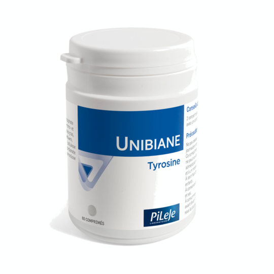 Pileje Unibiane Tyrosine 60 comprimés – L-Tyrosine 1500 mg pour la concentration et les performances intellectuelles