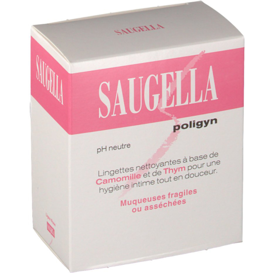 Saugella POLIGYN - Lingettes Nettoyantes Intimes - 10 lingettes