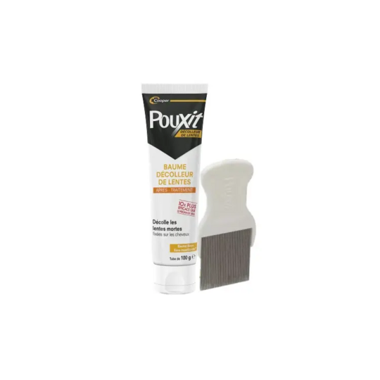Pouxit Baume décolleur de lentes 100 g – soin après traitement anti-poux avec peigne