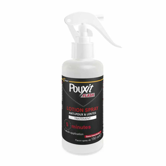 Pouxit Flash Traitement Anti-Poux et Lentes 150 ml – Action ultra-rapide en 5 minutes