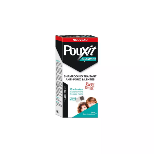 Pouxit Shampoo shampoing traitant anti-poux et lentes 200 ml – traitement radical mécanique