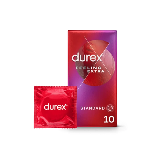 Durex Feeling Extra 10 Préservatifs fins et lubrifiés