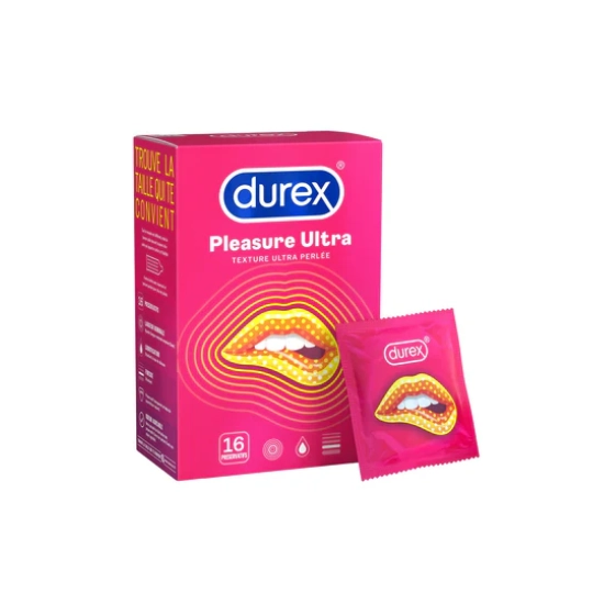 Durex Pleasure Ultra 16 préservatifs perlés