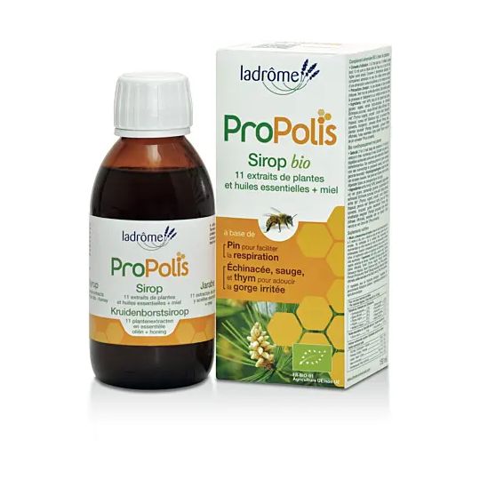 Ladrôme Propolis Sirop bio 150 ml – sirop immunité & confort gorge