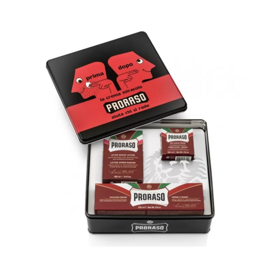 Proraso Prima Dopo Coffret Cadeau Rasage Homme – 3 soins barbe dure au bois de santal