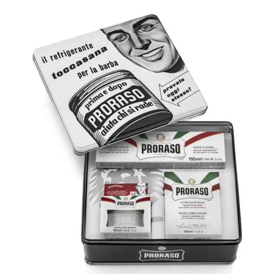 Proraso Coffret Vintage Toccasana – Rasage Peaux Sensibles Thé Vert & Avoine