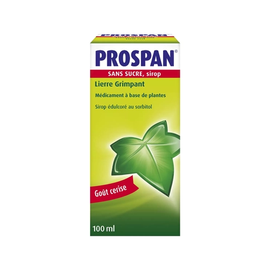 Prospan Sans Sucre sirop 100 ml – Lierre grimpant, toux grasse et expectoration