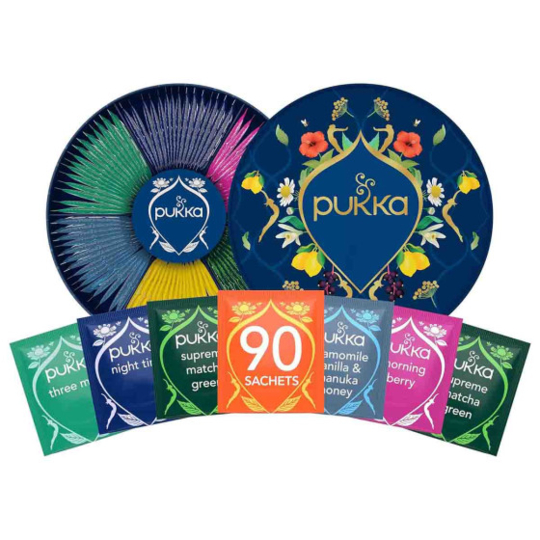Pukka Coffret Prestige Thés et Infusions Bio – 6 variétés, 90 sachets