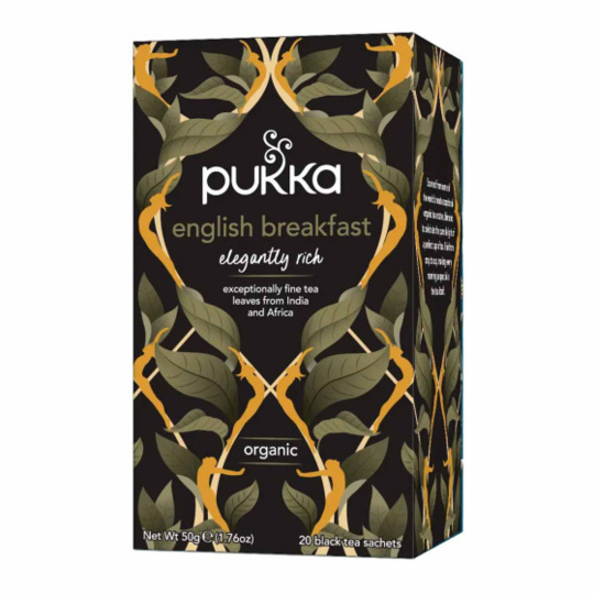 Pukka English Breakfast Bio 20 sachets – Thé noir biologique équitable