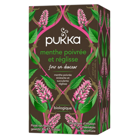 Pukka Infusion Bio Menthe Poivrée et Réglisse 20 sachets