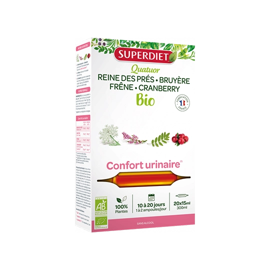 Superdiet Quatuor Confort Urinaire 20 ampoules
