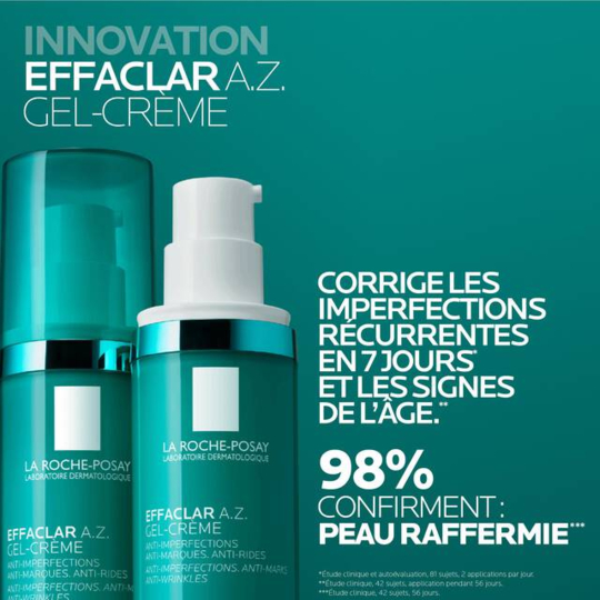 La Roche-Posay Effaclar A.Z. Gel-crème - Imperfections rides et marques 40 ml
