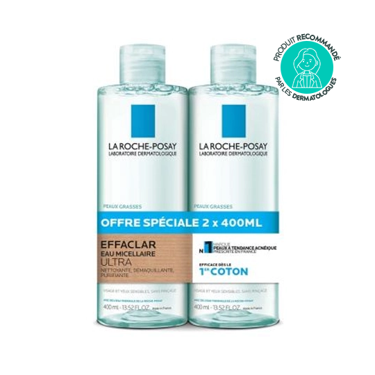 La Roche-Posay Effaclar eau micellaire ultra  2 x 400 ml