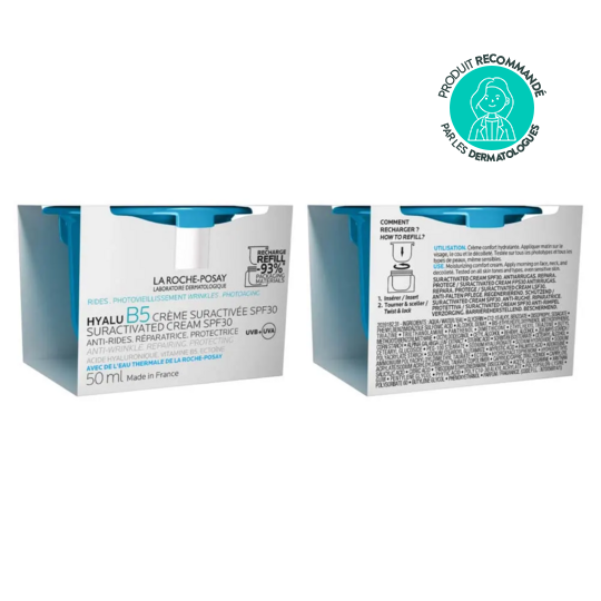 La Roche-Posay Hyalu B5 Recharge crème anti-rides SPF30 visage tous types de peaux 50 ml