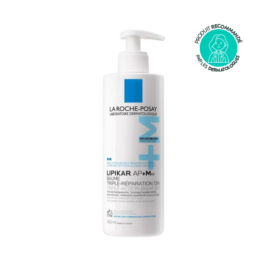 La Roche-Posay Lipikar AP+Max baume triple réparation 400 ml – Peaux très sèches à tendance atopique