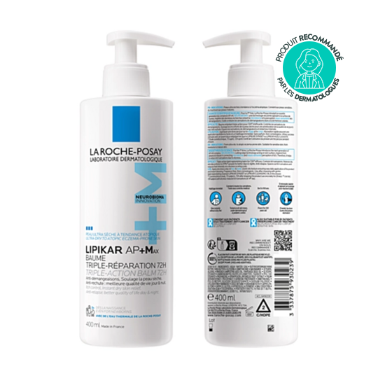 La Roche-Posay Lipikar AP+Max baume triple réparation 400 ml – Peaux très sèches à tendance atopique
