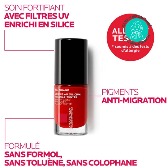 La Roche Posay Toleriane Vernis à ongles Silicium Color care 24 rouge parfait
