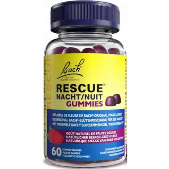 Rescue Nuit Gummies – Sommeil Naturel et Réparateur 60 gommes fruit rouge