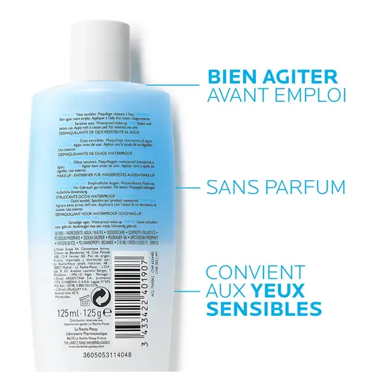 La Roche-Posay Toleriane Respectissime Démaquillant Yeux Waterproof Lot de 2 x 125 ml