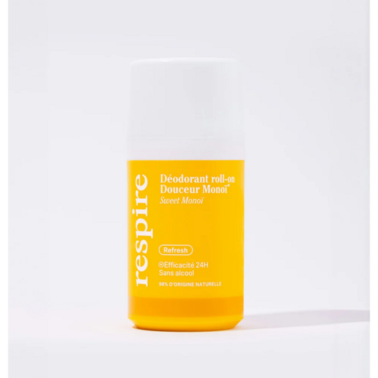 Respire Déodorant Roll-on douceur monoï 50 ml – déodorant naturel efficacité 24 h