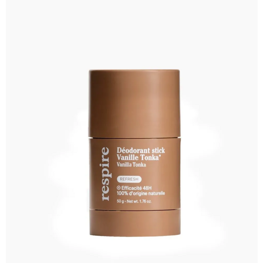 Respire Déodorant efficacité 48h vanille tonka stick 50 g — protection naturelle anti-odeurs