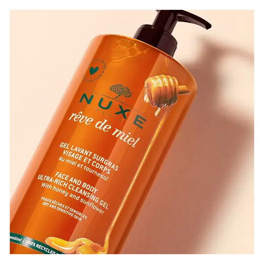 Nuxe Rêve de Miel Gel Lavant Surgras Visage et Corps 750 ml