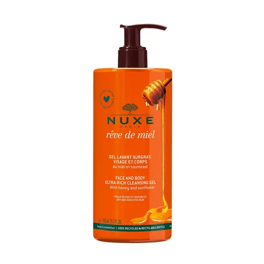 Nuxe Rêve de Miel Gel Lavant Surgras Visage et Corps 750 ml