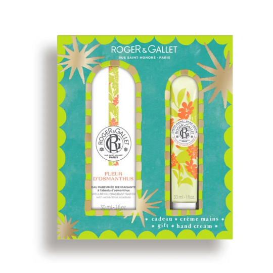 Roger & Gallet Fleur d’Osmanthus Coffret Eau Parfumée 30 ml + Crème Mains 30 ml coffret parfumé bien-être