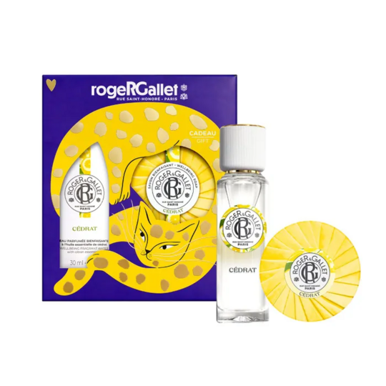 Roger & Gallet Coffret Noël cédrat – duo parfumé eau 30 ml et savon 100 g offert