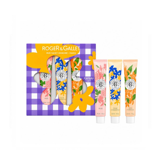Roger & Gallet Coffret Trio Crèmes Mains Néroli, Vanille Soleil et Fleur de Figuier – 3 x 30 ml