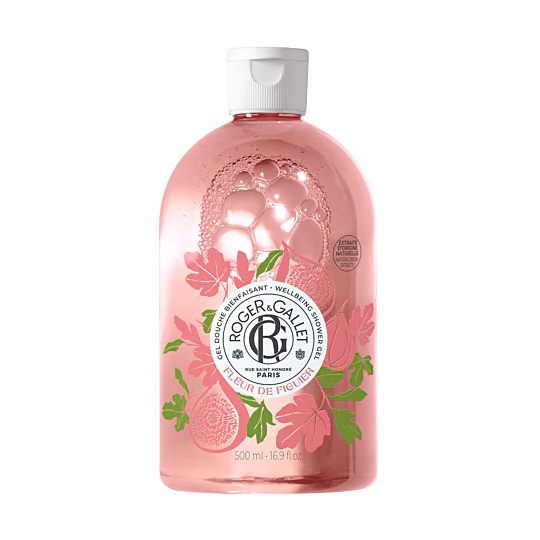 Roger & Gallet Gel douche bienfaisant fleur de figuier – soin nettoyant relaxant 500 ml