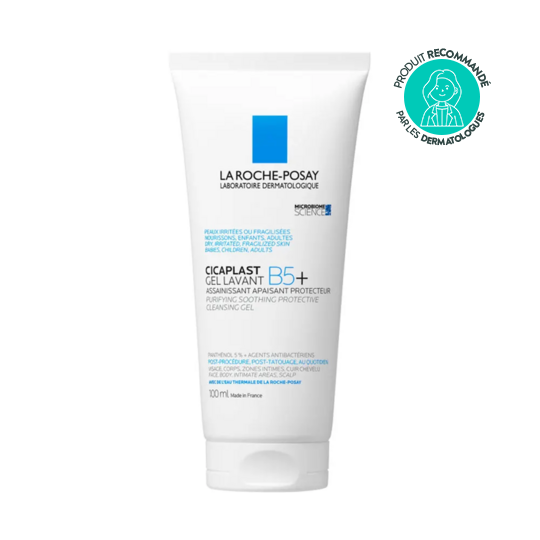 La Roche-Posay Cicaplast Lavant B5+ 100 ml, Gel Lavant B5 assainissant apaisant protecteur