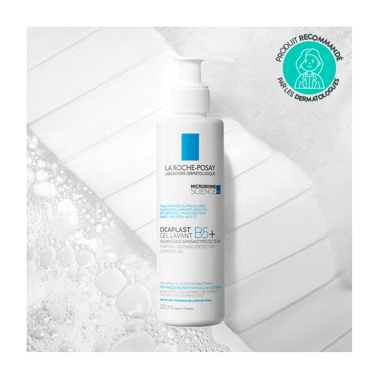 La Roche Posay Cicaplast B5 Kit Post-tatouage+ SPF50, Baume réparateur et gel nettoyant