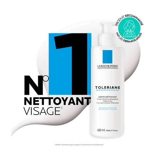 La Roche-Posay Toleriane Dermo-nettoyant Fluide Nettoyant Démaquillant 2 x 400ml