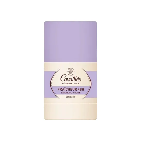 Cavaillès déodorant fraîcheur 48h patchouli stick 50g — protection anti-odeurs peaux sensibles