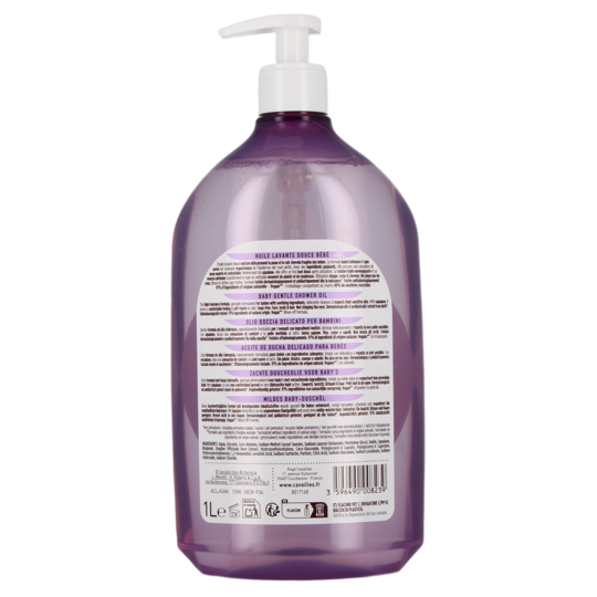 Cavaillès Bébé huile lavante douce 1 L — nettoyant sans savon visage corps et cheveux