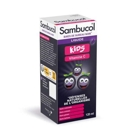 Sambucol Sirops pour enfant - Sireau noir Kids - Défenses natuelles 120 ml
