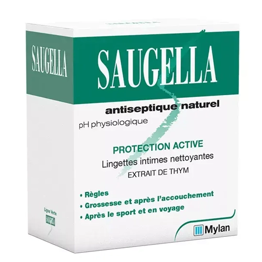 Saugella Lingette Intime Antiseptique 10 lingettes individuelles