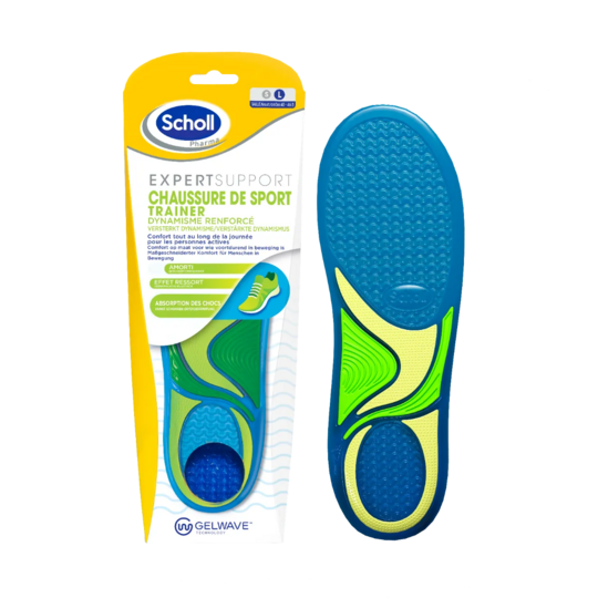 Scholl Expert Support Semelles chaussures de sport pointures 40-46,5 — confort et absorption des chocs activités physiques