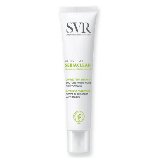 SVR Sebiaclear Active Gel Correcteur intensif boutons et points noirs niacinamide 40 ml