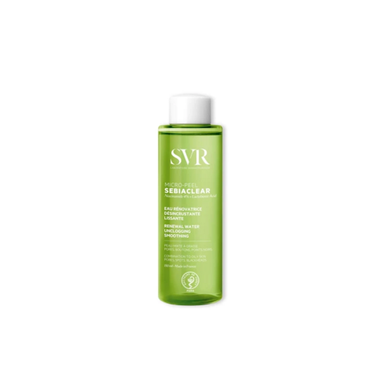 SVR Sebiaclear eau Rénovatrice Désincrustante Lissante Micro-peel niacinamide 150 ml